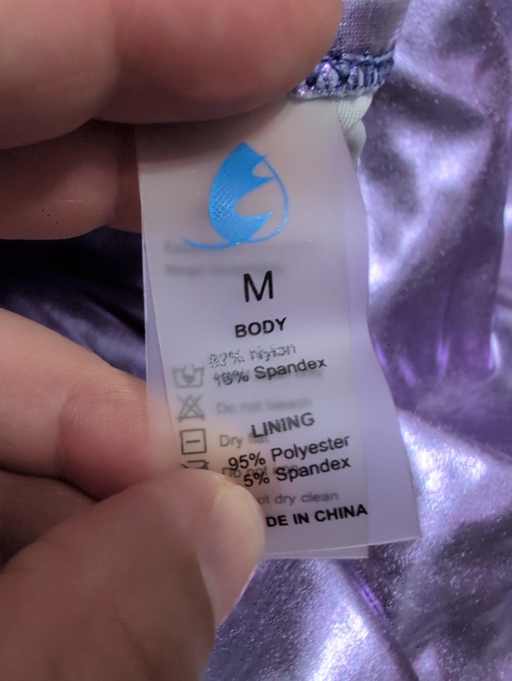 Purple Metallic Bathing Suit Party Rave Bikini With Skirt Size Medium NWOT - Picture 8 of 8